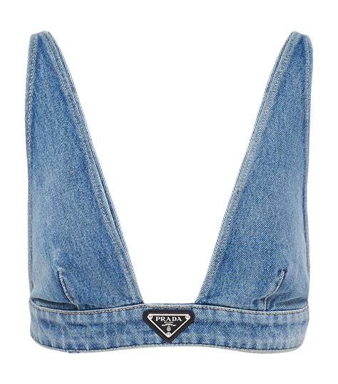 prada denim bralette